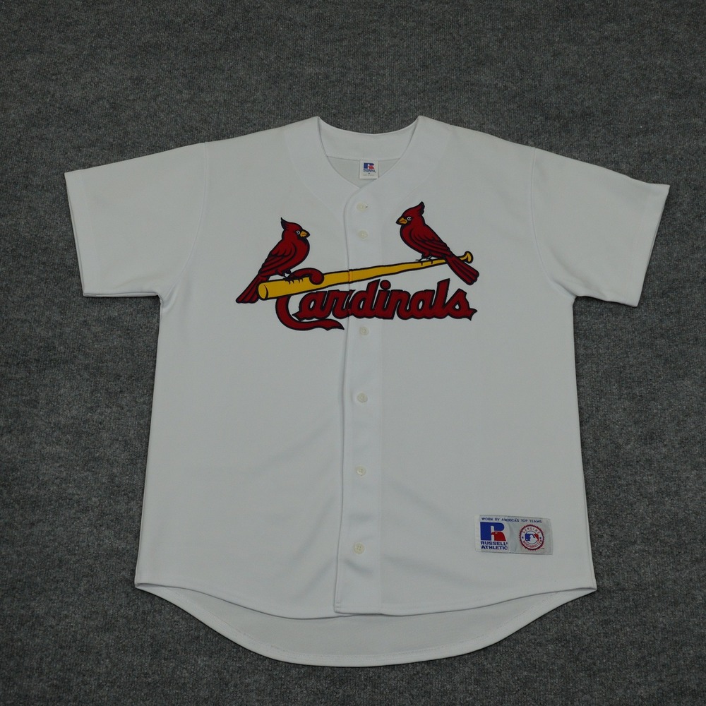St. Louis Cardinals Russell Athletic Jersey Mens Medium White MLB Baseball